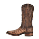 CUADRA Men's Engraved Genuine Ostrich Leather Boot CU744