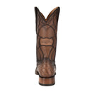 CUADRA Men's Engraved Genuine Ostrich Leather Boot CU744