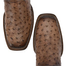 CUADRA Men's Engraved Genuine Ostrich Leather Boot CU744