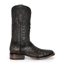 CUADRA Men's Atlantic Sand Caiman Embroidery & Laser Western Boot