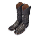 CUADRA Men's Atlantic Sand Caiman Embroidery & Laser Western Boot