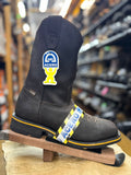 ESTABLO Men's Rodeo Steel Toe Work Boot, Black