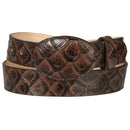 EL GENERAL Men's Imitation Monster Fish Piraracu Cowboy Belt 44668