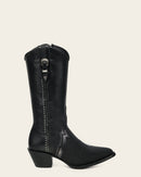 CUADRA Women's Embroidery & Studs Pointed Toe Western Boot