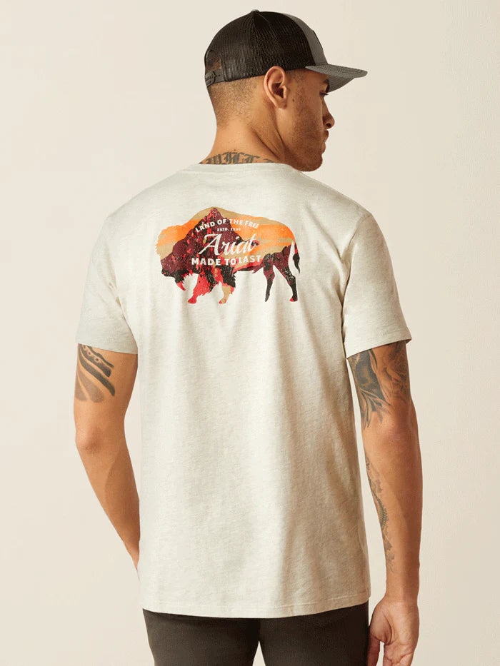 ARIAT Men's Bison Landscape SS T-Shirt 10052571