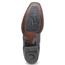 CUADRA Men's Genuine Alligator Leather Laser & Embroidery Western Boot, Chocolate