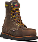 THOROGOOD Men's Work Boot 8" Steel Toe Waterproof Wedge Sole Moc Toe, Brown