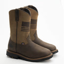 THOROGOOD Men's Waterproof  11″ Soft Square Toe Western Work Boot, Brown