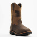 THOROGOOD Men's Waterproof  11″ Soft Square Toe Western Work Boot, Brown