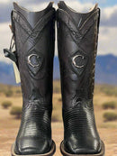 CUADRA Men's Genuine Lizard Leather Boot Western CU791