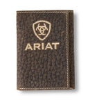 ARIAT Bull Hide Trifold Embroidered Wallet A3556102