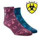 ARIAT Horse Shoe Frolic Ankle Sock AR3187