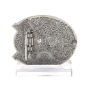 ARIAT Oval Mexican Flag Buckle, Silver
