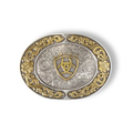 ARIAT Oval Floral Engraving Buckle, Silver