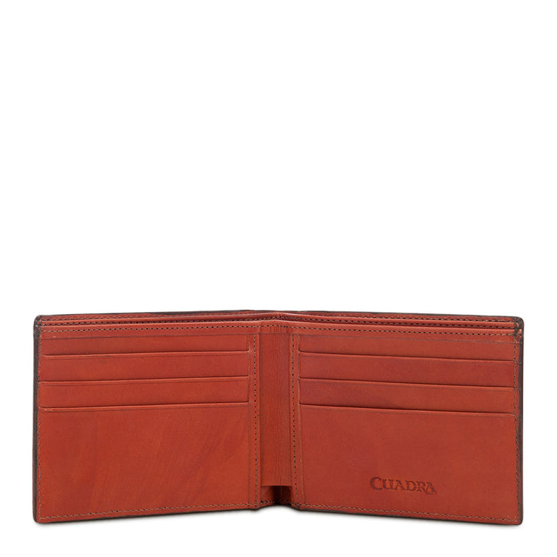 CUADRA Men's Genuine Ostrich Bifold Wallet DU295