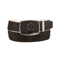 CUADRA Men's Genuine Leather Matte Stitching Western Belt