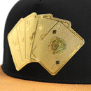 EL VIEJON Baraja De Oro Flat Visor Cap, Black