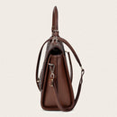 CUADRA Women's Top Austrian Crystals Handle Handbag , Honey Brown