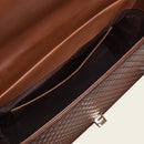 CUADRA Women's Top Austrian Crystals Handle Handbag , Honey Brown