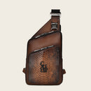 CUADRA Genuine Leather Over Stitching Bag