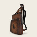 CUADRA Genuine Leather Over Stitching Bag