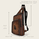 CUADRA Genuine Leather Over Stitching Bag