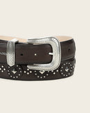 CUADRA Women's Genuine Leather with Studs Western Belt