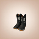 JAR BOOTS Kid's Western Boots Nobuck MR Toe 2350, Black