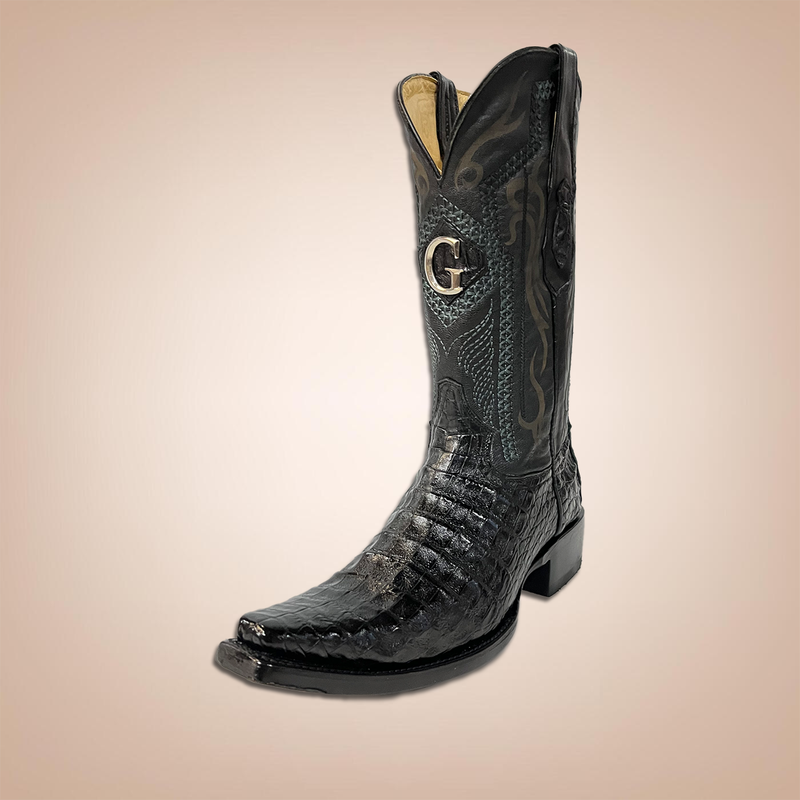 EL GENERAL MEN'S WESTERN BOOTS EXOTIC LEATHER CAIMAN BELLY