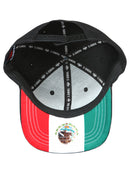 EL GENERAL Mexican States Flag Colors Embroidered Snapback Cap, Black