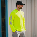 CATERPILLAR Men's Lightweight Cooling L/S Crew Tee, Yellow