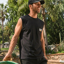 CATERPILLAR Men's Men's Trademark Sleeveless Pocket Tee, Black