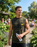 CATERPILLAR Men's Men's Trademark Sleeveless Pocket Tee, Night Camo