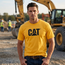 CATERPILLAR Men's T-Shirt CAT LOGO, Yelllow