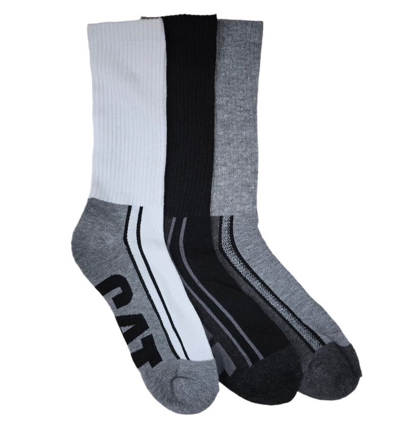 CATERPILLAR Men's Half Cushion Crew Socks (3 Pack) 43CT346706TA