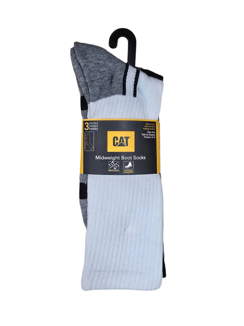 CATERPILLAR Men's Half Cushion Crew Socks (3 Pack) 43CT346706TA