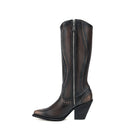 CUADRA Women's Zipper & Woven Studs Snip Toe Western Boot