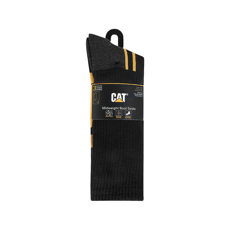 CATERPILLAR Men's Half Cushion Crew Socks (3 Pack) 43CT346706TA