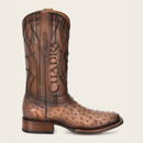 CUADRA Men's Engraved Genuine Ostrich Leather Western Boot