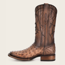 CUADRA Men's Engraved Genuine Ostrich Leather Western Boot