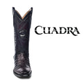 CUADRA Men's Boot Leather Caiman Belly Laser & Embroidery & Woven French Toe CU845