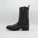 CUADRA Men's Alligator Laser & Zipper J Toe Western Boot
