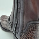 CUADRA Men's Alligator Laser & Zipper J Toe Western Boot
