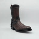 CUADRA Men's Alligator Laser & Zipper J Toe Western Boot