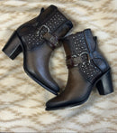 CUADRA Women's  Harness & Studs Bootie Western Boot