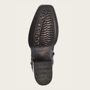 CUADRA Men's Crust Tokio Oxford & Woven Narrow Square Toe Western Boot, Black