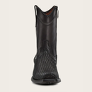 CUADRA Men's Crust Tokio Oxford & Woven Narrow Square Toe Western Boot, Black