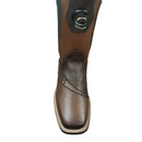 CUADRA Men's Rodeo Genuine Bovine Leather Embroidery & Laser Square Toe Western Boot