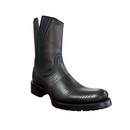 CUADRA Men's Crust Laser & Woven Zipper Round Toe Western Boot CU942