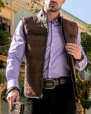 CUADRA Men's Genuine Deer Leather Woven Cowboy Belt